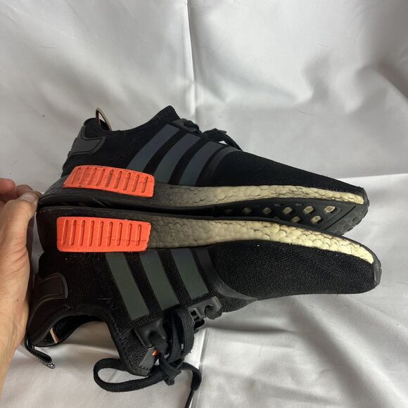 Adidas Men's NMD R1 Iridescent FW0185 Running Shoes Black Solar Orange SZ 9 - Picture 5 of 10